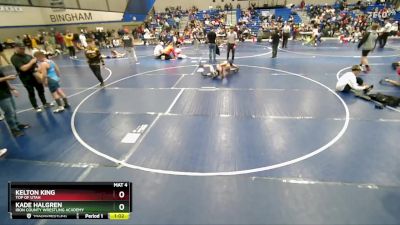 100 lbs Cons. Round 3 - Kade Halgren, Iron County Wrestling Academy vs Kelton King, Top Of Utah