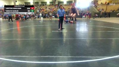 91 lbs Quarterfinal - Berlyn Gamlin, Blackman Wrestling Club vs Britton Newcomb, Clinton Dragon Youth Wrestling