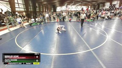 51 lbs Quarterfinal - Berklee Hone, Iron County Wrestling Academy vs Faith Moore, Westlake