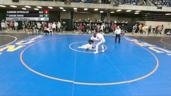 132 lbs Cons. Round 4 - Chase Davis, Johnsburg vs Camden Spiniolas, Woodstock (Marian Central Catholic)