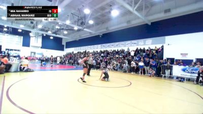 100 lbs Quarterfinal - Abigail Marquez, Marina vs Mia Navarro, Palm Desert