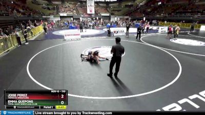 110 lbs Semifinal - Joise Perez, Trifecta Wrestling vs Emma Quepons, Total Kaos Wrestling Club