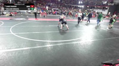 135 lbs Champ. Round 2 - Liam Craker, Milton Monsters Wrestling Club vs William Erdahl, Evansville Wrestling Club