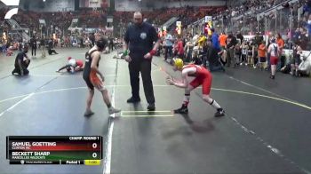 77 lbs Champ. Round 1 - Beckett Sharp, Marcellus Wildcats vs Samuel Goetting, Clinton WC