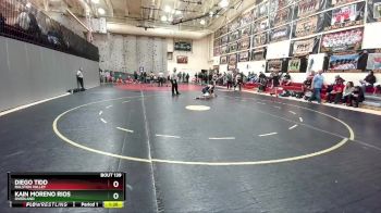 130-131 lbs Round 3 - Diego Tidd, Ralston Valley vs Kain Moreno Rios, Overland