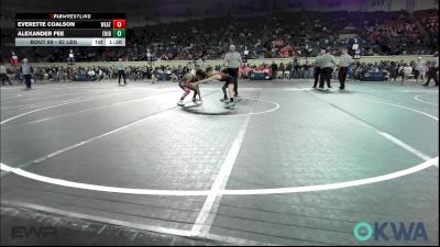 92 lbs Semifinal - Everette Coalson, Weatherford Youth Wrestling vs Alexander Fee, Enid Youth Wrestling Club