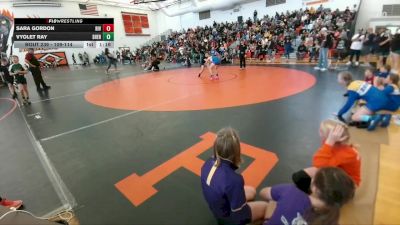 109-114 lbs Cons. Round 1 - Sara Gordon, Riverton Middle School vs Vyolet Ray, Sheridan Junior High School