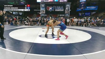 190 lbs Champ. Rd Of 64 - Zoe Brodin, California vs Auriana Anzaldua, Missouri