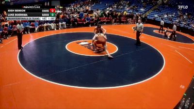 190 lbs Quarterfinals (8 Team) - Josh Benson, Schaumburg (H.S.) vs Luke Boersma, Aurora (Marmion Academy)