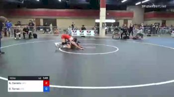 110 lbs Final - Nevada Daniels, Katy Area Wrestling Club vs Danica Torres, Arizona