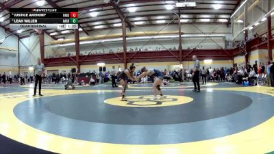 115 lbs Quarterfinal - Justice Anthony, Parkersburg South HS vs Leah Willen, Harrison