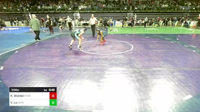 125 lbs Quarterfinal - Keion Walden, Timber Creek vs Victoria Lu, Cordoba Trained