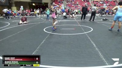 150 lbs Quarterfinal - Baron Rosas, Maize Wrestling Club vs Gage Vest, Greater Heights Wrestling