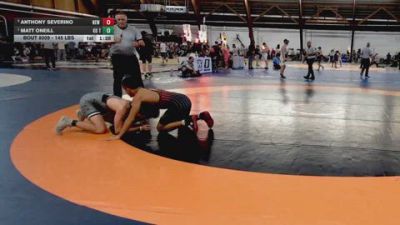 145 lbs Semifinal - Anthony Severino, New York Military Academy vs Matt Oneill, KD Training Center