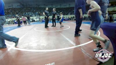 67 lbs Round Of 16 - Emmett Marr, Newkirk Takedown Club vs Trotter Ledford, El Reno Wrestling Club