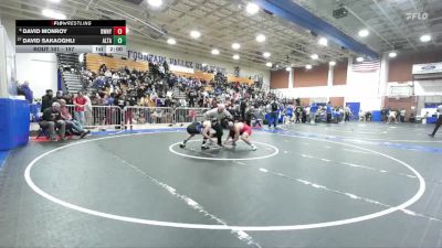 157 lbs Champ. Round 1 - David Sakaoghli, Alta Loma vs David Monroy, Downey