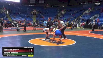 135 lbs Cons. Round 2 - Jordan Bicknell, Stanford (Olympia) vs Emmylina O`Brien, Hoffman Estates (H.S.)