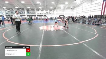 130 lbs 5th Place - Jacob Bramson, New England Gold WC vs Ryder Brown, Smitty's Wrestling Barn