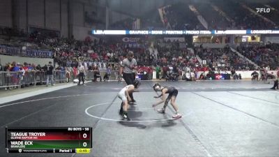 58 lbs Quarterfinal - Wade Eck, Brawlers vs Teague Troyer, Olathe Raptor WC