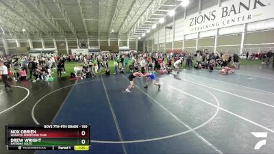 100 lbs Semifinal - Drew Wright, Natrona Colts vs Nox Obrien, Wasatch Wrestling Club