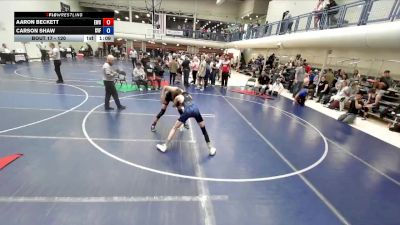 120 lbs Cons. Round 3 - Aaron Beckett, Excalibur Wrestling Club vs Carson Shaw, Canyon View Falcons