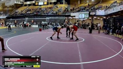 174 lbs Cons. Round 2 - Gunner Cramblett, Air Force Prep vs Erik Anderson, Western Colorado