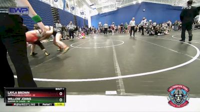 125 lbs Semis (4 Team) - Layla Brown, Untouchables Purple vs Willow Johns, Queens Of Chaos