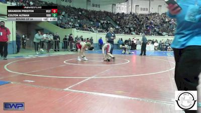 120 lbs Round Of 64 - Brandon Preston, Westmoore Wresting vs Colton Altman, Verdigris