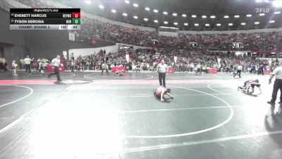 72 lbs Champ. Round 2 - Everett Harcus, RT Elite/Belmont-Platteville Youth Wrestling Club vs Tyson DeRosia, Northwestern