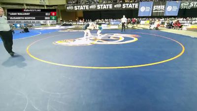 Girls 3A 105 lbs 1st Place Match - Elisabeth Norton, Shorewood (Girls) vs Leah Wallway, Kelso (Girls)