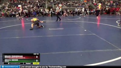 95 lbs Round 2 - Braxx Zimmerman, Ironhawk Wrestling Academy IA vs Brock Rieder, Wrath