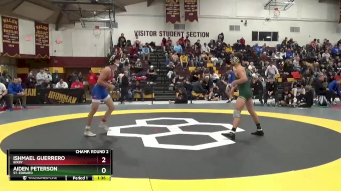 157 lbs Champ. Round 2 - Aiden Peterson, St. Edward vs Ishmael Guerrero ...
