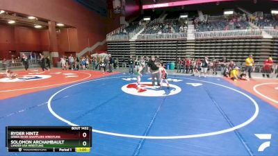 82 lbs Quarterfinal - Ryder Hintz, Green River Grapplers Wrestling vs Solomon Archambault, Lander USA Wrestling