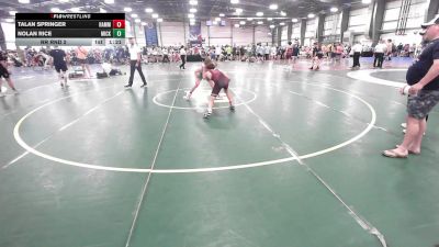 120 lbs Rr Rnd 2 - Talan Springer, Hammerin Hornets vs Nolan Rice, Micky's Maniacs Blue