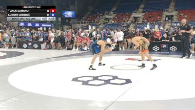 120 lbs Champ. Rd Of 128 - Zack Samano, California vs August Lubinski, Wisconsin