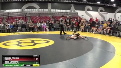 85 lbs Round 1 (8 Team) - Daniel Corbin, Dynasty vs Cole Lemberg, Olympia/Demolition