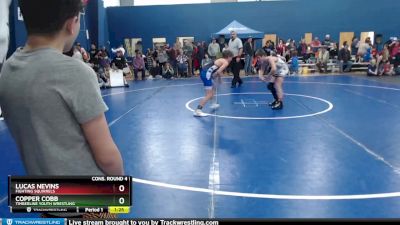 100 lbs Cons. Round 4 - Copper Cobb, Timberline Youth Wrestling vs Lucas Nevins, Fighting Squirrels