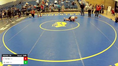 14U Girls - 90 lbs Semis - Vanessa Torres, Victory Wrestling-Central WA vs BryLee Irsik, Nebraska Wrestling Academy