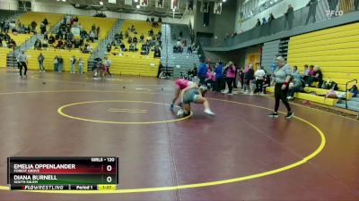 120 lbs 3rd Place Match - Emelia Oppenlander, Forest Grove vs Diana Burnell, South Salem