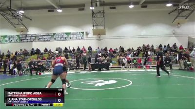 138 lbs Cons. Round 2 - Mattrina Ifopo Aisea, Santa Ana College vs Luana Stathopoulos, Santa Rosa College