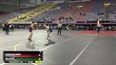 141 lbs Quarters & 1st Wb (16 Team) - Donavan Parn, Missouri Valley vs Bo Davis, Corban University