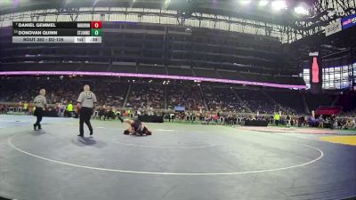 D2-126 lbs 5th Place Match - Donovan Quinn, St Johns vs Daniel Gemmel, New Boston Huron