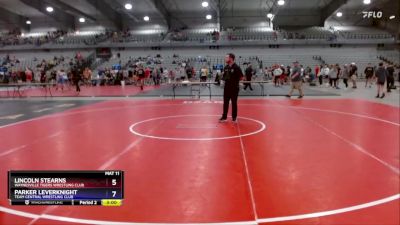 132 lbs Quarterfinal - Lincoln Stearns, Waynesville Tigers Wrestling Club vs Parker Leverknight, Team Central Wrestling Club