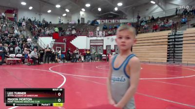 40 lbs Round 2 - Leo Turner, Rhyno Academy Of Wrestling vs Mason Morton, Perry Meridian Wrestling Club