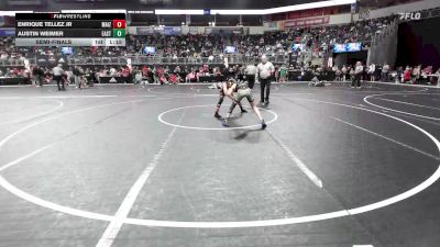 92 lbs Semifinal - Enrique Tellez Jr, Maize Wrestling Club vs Austin Weimer, East Kansas Eagles