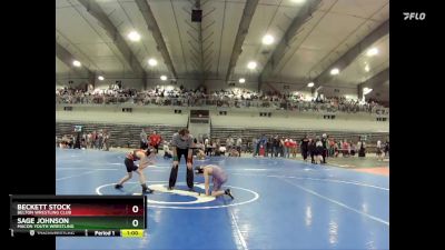 70A Cons. Round 3 - Sage Johnson, Macon Youth Wrestling vs Beckett Stock, Belton Wrestling Club