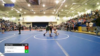 110 lbs Semifinal - Roper Campbell, Collinsville Cardinal Youth Wrestling vs Jace Gates, Gore Pirates Youth Wrestling