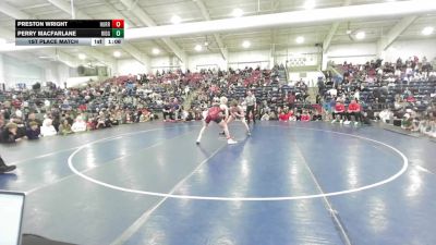 126 lbs 1st Place Match - Perry Macfarlane, Ridgeline vs Preston Wright, Hurricane