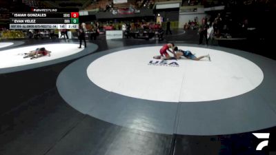 Cons. Round 6 - Isaiah Gonzales, South Bakersfield High School Wrestling vs Evan Velez, Brawley Wrestling Academy