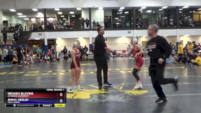 101 lbs Cons. Round 1 - Nevaeh Blevins, Alvernia University vs Emma Heslin, Lock Haven